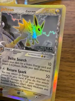 NM! Jolteon (7/113) EX Delta Species Stamped Reverse Holo Rare Pokemon Card! - Image 5