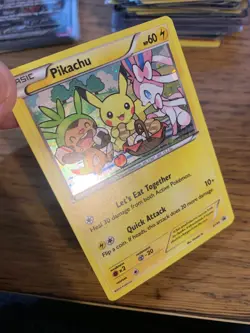 NM! Pikachu XY95 XY Black Star Promo Lets Eat Together Holo Pokemon Card! - Image 4