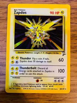 Zapdos (20/130) Holo Base Set 2 Pokemon Card! FAST & FREE P&P! - Image 2