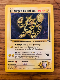 Lt. Surge's Electabuzz (27/132) Rare Gym Heroes Set Pokemon Card! FREE P&P! - Image 1