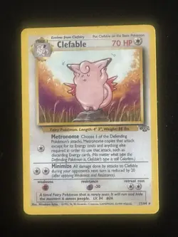 Pokemon TCG Clefable 17/64 Jungle Non-Holo Card WOTC 1999 - Image 1