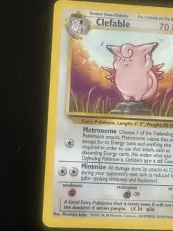 Pokemon TCG Clefable 17/64 Jungle Non-Holo Card WOTC 1999 - Image 3