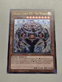 Arcana Force XXI The World (UTR) LODT-EN016 EURO Ultimate Rare Enhanced Yugioh - Image 1