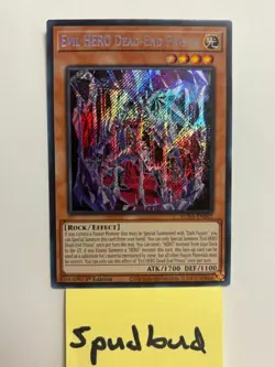 Evil HERO Dead-End Prison Secret Rare SUDA-EN002 NM 1st Ed Yu-Gi-Oh! - Image 1
