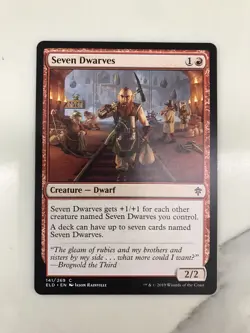 Seven Dwarves MTG Magic the Gathering Card NM Near Mint Throne Eldraine ELD - Image 1