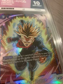 Ace 10 Dragon Ball Super Fusion World Card Trunks FB01-050 Alternate Art SR - Image 3