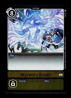 Wyvern's Breath BT6-101 Yellow Foil Digimon Card CCG Trading Card - Image 1