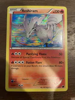 Pokemon TCG Reshiram 17/116 Holo Rare Black White Plasma Freeze LP+ - Image 1