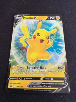 Pikachu V Ultra Rare Holo - Black Star Promo - POKEMON CARD - SWSH198 NM - Image 1