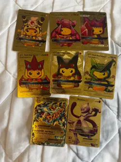 8 Golden Pokemon Card Bundle; GX, VMAX, VSTAR, V - Image 1