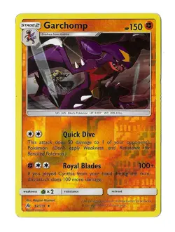 Pokemon Forbidden Light Garchomp 62/131 - Reverse Holo - VG-VGEX - Image 1