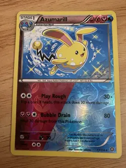 Pokemon Azumarill Reverse Holo 77/114 XY Steam Siege Stage 1 100 HP 2016 - Image 1