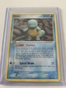 Pokemon: EX Delta Species - Ditto (Squirtle) Common Non-holo (DAMAGED) - Image 1