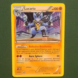 Pokemon Lucario 64/99 Next Destinies Holo Rare English Stage 1 2012 100 HP - Image 1