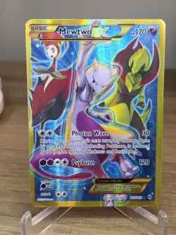 Mewtwo EX (163 Secret Full Art) Pokemon BREAKthrough Secret Rare 163 - Image 3