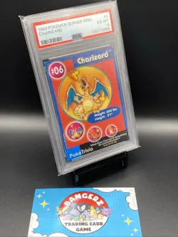 1999 POKEMON BURGER KING #6 CHARIZARD PSA 6 Unperforated - Image 3