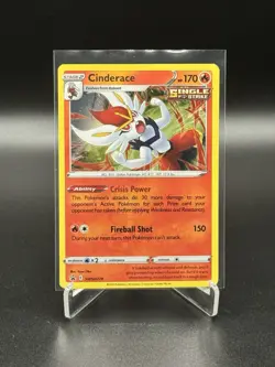 Pokemon TCG Sword & Shield Crown Zenith Set: Cinderace SWSH278 Black Star Promo - Image 1