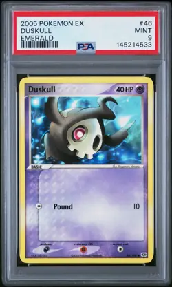 Pokemon 2005 EX Emerald #46 Duskull PSA 9 MINT LIST B - Image 1