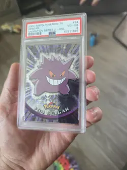 2000 TOPPS POKEMON TV ANIMATION SERIES 2 FOIL #94 GENGAR PSA 4 - Image 1