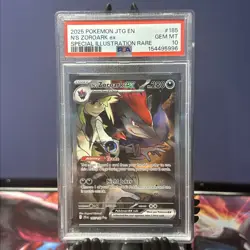 2025 POKEMON JTG EN-JOURNEY TOGETHER #185 N'S ZOROARK EX PSA 10 - Image 1