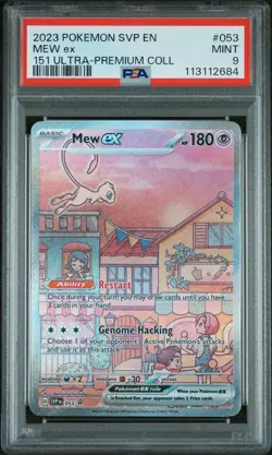 2023 POKEMON SVP EN-SV BLACK STAR PROMO #053 MEW EX PSA 9 - Image 1