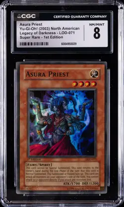 2003 YU-GI-OH! NORTH AMERICAN #LOD-071 ASURA PRIEST CGC 8 - Image 1