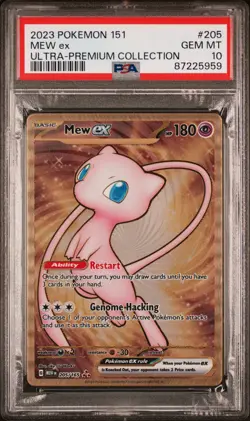 PSA 10 GEM MINT Mew Ex 205/165 Gold METAL 151 UPC PROMO Pokemon Card - Image 2