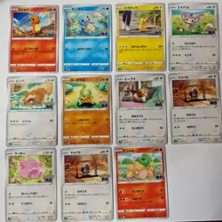 Cute eevee,pikachu,charmander,squirtle Pokemon Go 2022 TCG 11 Japanese Cards - Image 1