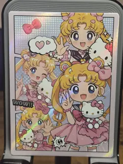 Sparkling Moon Sailor Moon Card Anime TCG SR SR-28 Hello Kitty - Image 1