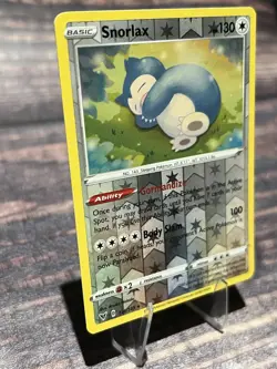 Snorlax 131/185 Rare Reverse Holo SWSH04: Vivid Voltage Pokemon Card - Image 2