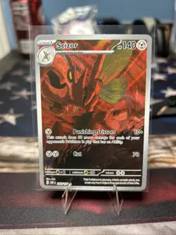 Pokemon TCG Scizor Obsidian Flame Full Art Illustration Holo Rare 205/197 - Image 1