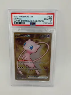 Pokemon 151 Mew ex Metal Promo 205/165 Hyper Rare Ultra Premium PSA 10 Gem Mint - Image 1