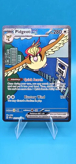 2023 Pokemon SV Obsidian Flames - OBF EN Pidgeot ex #225/197 NM (B1) - Image 1