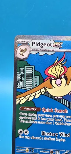 2023 Pokemon SV Obsidian Flames - OBF EN Pidgeot ex #225/197 NM (B1) - Image 2