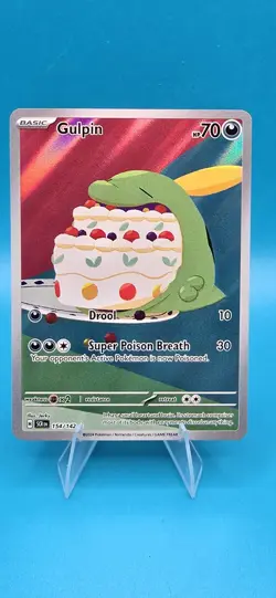 Pokemon Gulpin 154/142 Sv07: Stellar Crown Illustration Rare Holo Basic 70 HP-B3 - Image 1