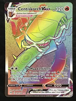 Pokemon Centiskorch VMAX Rainbow Rare - Darkness Ablaze - 191/189 NM - Image 1
