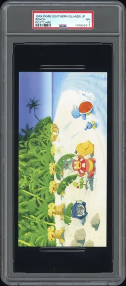 1999 POKEMON JAPANESE SOUTHERN ISLANDS COLLECTION POSTCARD BEACH PSA 7 - Image 1