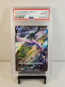 2024 Pokemon CS6b Simplified Chinese 142 Aerodactyl V Super Rare PSA Gem Mint 10 - Image 1