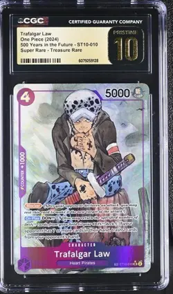 One Piece ST10-010 Trafalgar Law Treasure Rare CGC Pristine 10 EN - Image 1