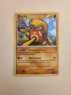 Pokemon TGC 2010 Heartgold Soulsilver Shuckle HGSS15 Black Star Promo Holo Card - Image 1