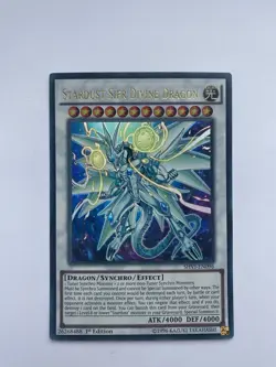 Yu-Gi-Oh Stardust Sifr Divine Dragon 1st Edition Ultra Rare Card SHVI-EN096 - Image 1