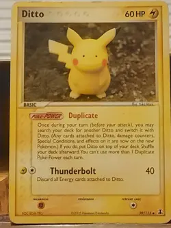 2005 Pokemon Delta Species Ditto (picachu) 39/113 non holo - Image 1