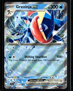 2024 TCG Pokemon #041 Greninja ex 041/142 Double Rare Holo Stellar Crown - Image 1