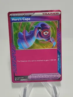 Pokemon TCG Hero's Cape Pokemon Tool Trainer 152/162 Temporal Forces - Image 1