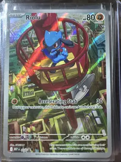 Riolu 010 Black Star Promo, Mega Evolution, Full Art Holo, Pokemon TCG, NM - Image 1