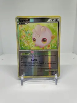 Pokemon - Igglybuff 44/123 Uncommon Reverse Holo - HeartGold SoulSilver - NM - Image 1
