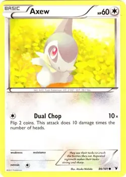 x4 Axew - 86/101 - Common Pokemon BW3 Noble Victories M/NM - Image 1