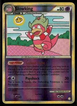 Slowking 12/123 HeartGold & SoulSilver Reverse Holo Rare Holo Pokemon - Image 1