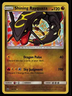 Shining Rayquaza 56/73 Shining Legends Rare Shining Pokemon - Image 1