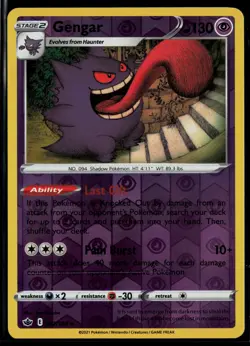 Gengar 057/198 Chilling Reign Reverse Holo Rare Holo Pokemon - Image 1